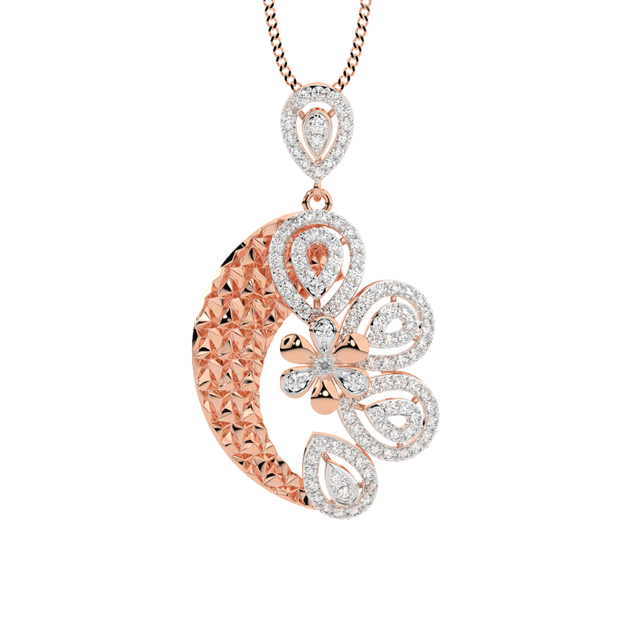 Triune Round Diamond Office Wear Pendant